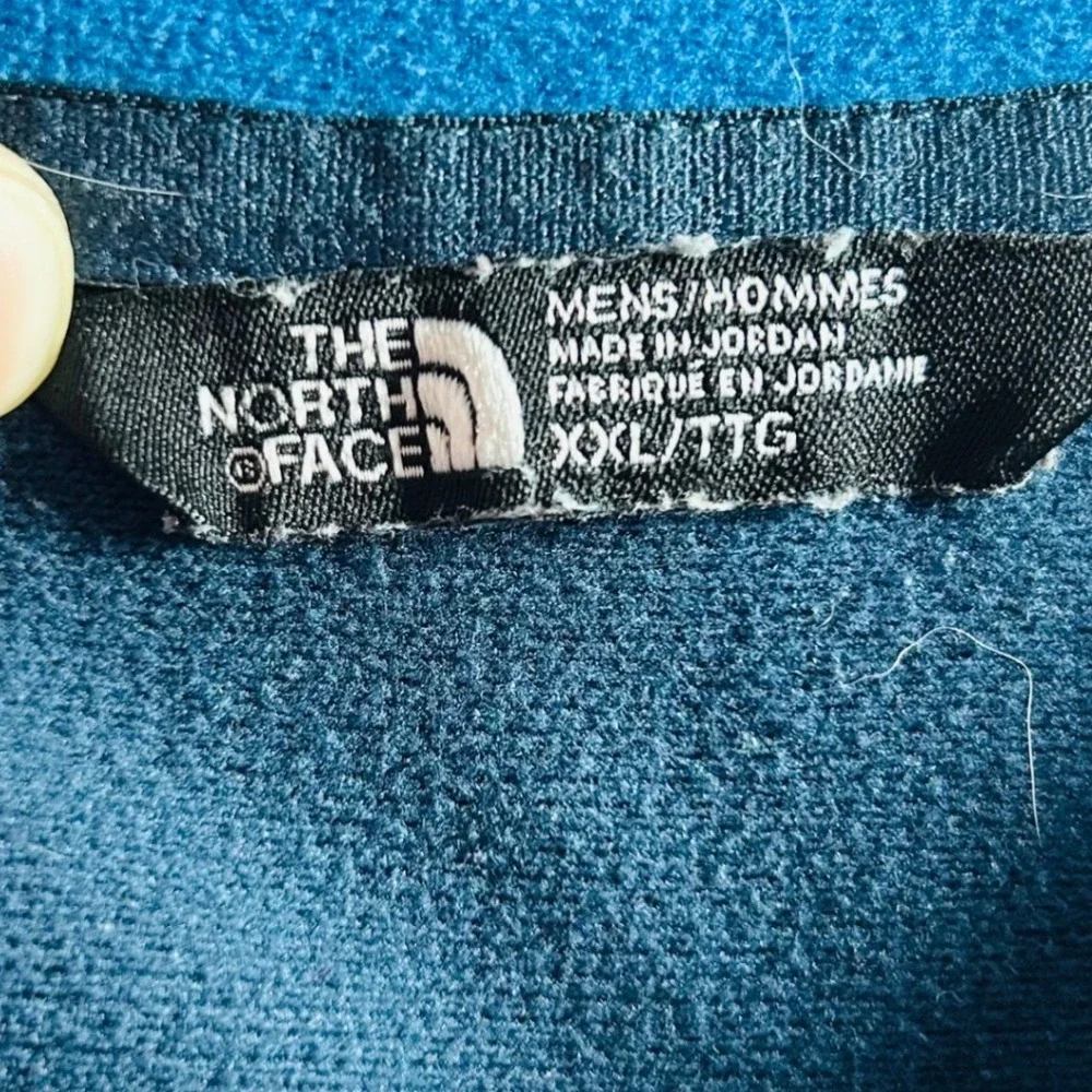 The North Face Mens XXL 1/4 Zip Pullover Sweatshirt Blue Technical Fleece Layer